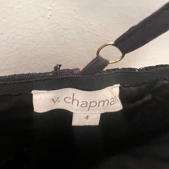V Chapman Mia Midi Dress Sz 4 in Black - Picture 3 of 7